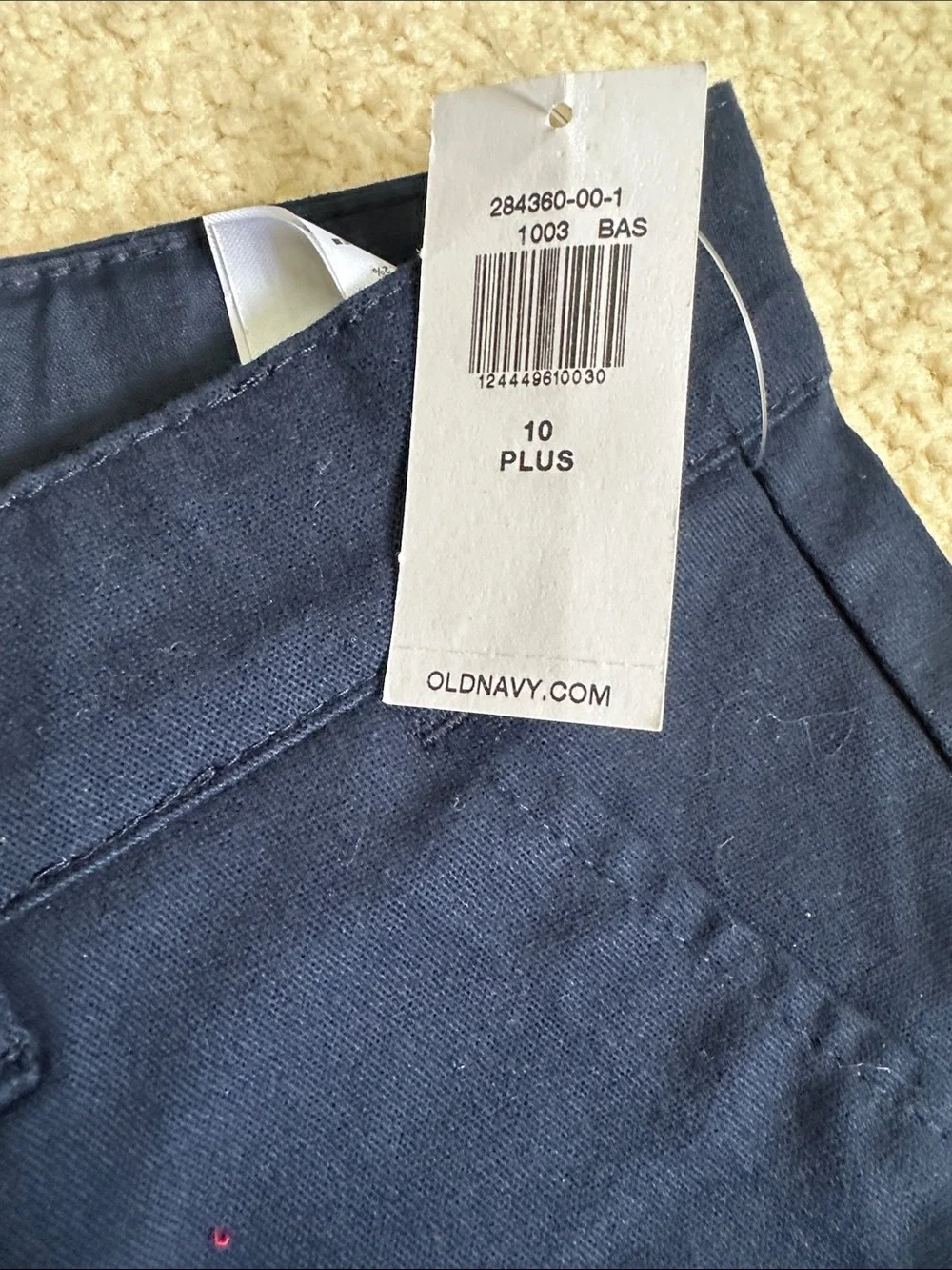 Old Navy Boys Dark Navy Flat Front Chino Shorts